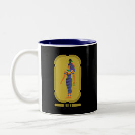 Nut egyptisk gudinna tvåtons kaffemugg