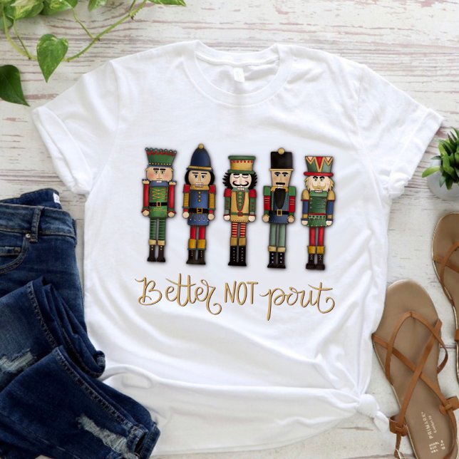 Nutcrackar: Ingen Pouting Cute Jul-Helgdag T Shirt (Skapare uppladdad)