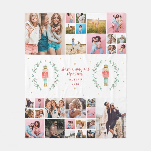 Nutcracker 29-fotomodern, minimal jul fleecefilt (Framsidan)