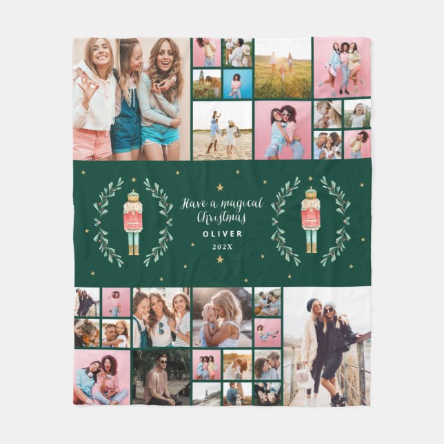 Nutcracker 29-fotomodern, minimal julpark fleecefilt (Framsidan)