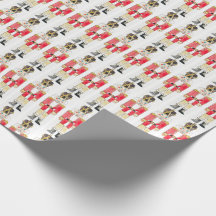 Nutcracker Art for Charity Gift Wrapping Papprare