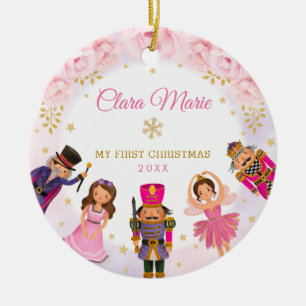 Nutcracker Baby 1:a Blommigten i jul Julgransprydnad Keramik