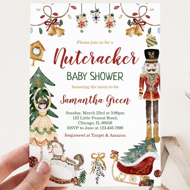 Nutcracker Baby Baby Shower Inbjudningar (Skapare uppladdad)