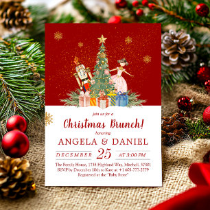 Nutcracker Baby Shower jul Brunch Inbjudningar