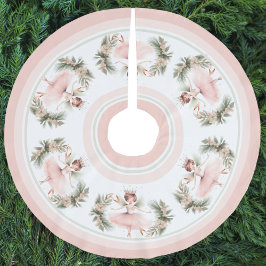 Nutcracker Ballerina Ballet Rosa Elegant Julgransmatta Borstad Polyester