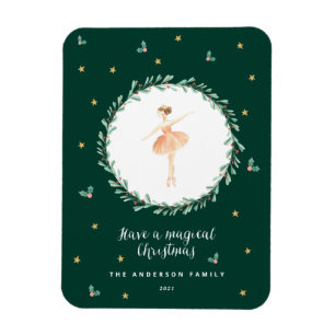 Nutcracker ballerina botaniskt söt jul magnet