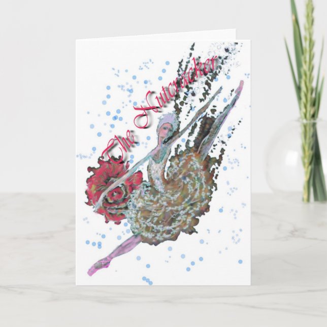 Nutcracker Ballerina i Grand Jete-322 Helgkort (Framsida)