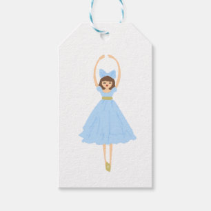 Nutcracker Ballerina Illustration Design Classic Presentetikett