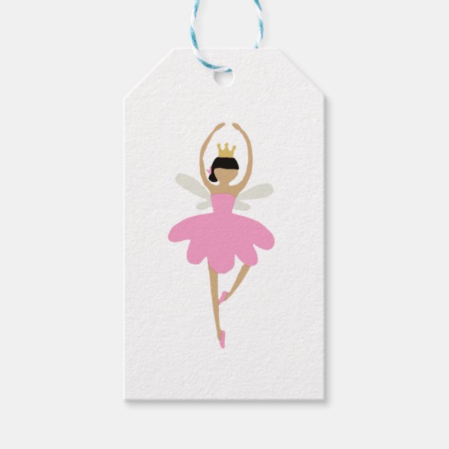 Nutcracker Ballerina Illustration Design Classic Presentetikett (Framsidan)