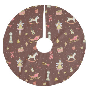 Nutcracker Ballerina julklappar Julgransmatta Borstad Polyester