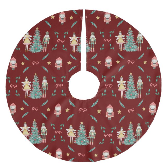 Nutcracker Ballerina julklappar Julgransmatta Borstad Polyester (Framsidan)