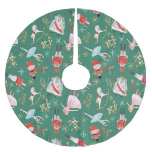 Nutcracker Ballerina julklappar Julgransmatta Borstad Polyester