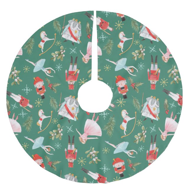 Nutcracker Ballerina julklappar Julgransmatta Borstad Polyester (Framsidan)