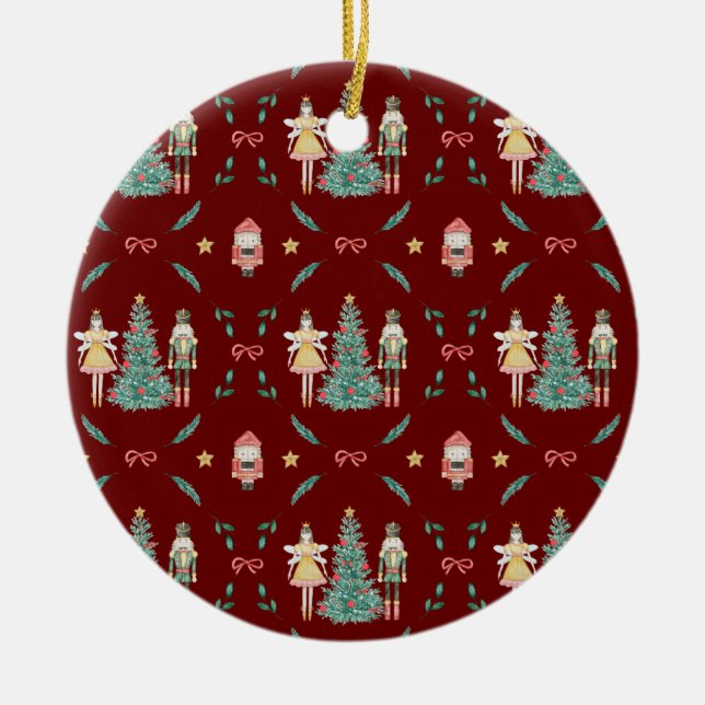 Nutcracker Ballerina julklappar Julgransprydnad Keramik (Framsidan)