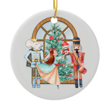 Nutcracker Ballerina Mouse Kung julrunda