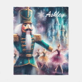 Nutcracker Ballerina Watercolor jul Ballet Fleecefilt