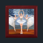Nutcracker Ballerina Wooden Juvelry Keepsakuboxen Minnesask<br><div class="desc">Gorgligt "Land i Snö" dansar ballerinas tile art art wooden keepsaké smyckeskrin! Vackra dansar muskler ballerinas konst ovanpå lådan.
Underbara konstpresenter för familj och vänner! Underbara gåvor till balleriner,  dansinstruktörer,  ballet älskare,  muskler fläkt och danslärare eller balettlärare också!</div>