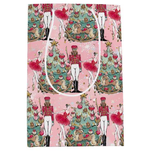 Nutcracker Ballet Ballerina Helgdag Gift Bag (Framsidan)