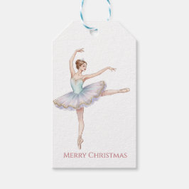 Nutcracker Ballet Ballerina in Blue Tutu Presentetikett
