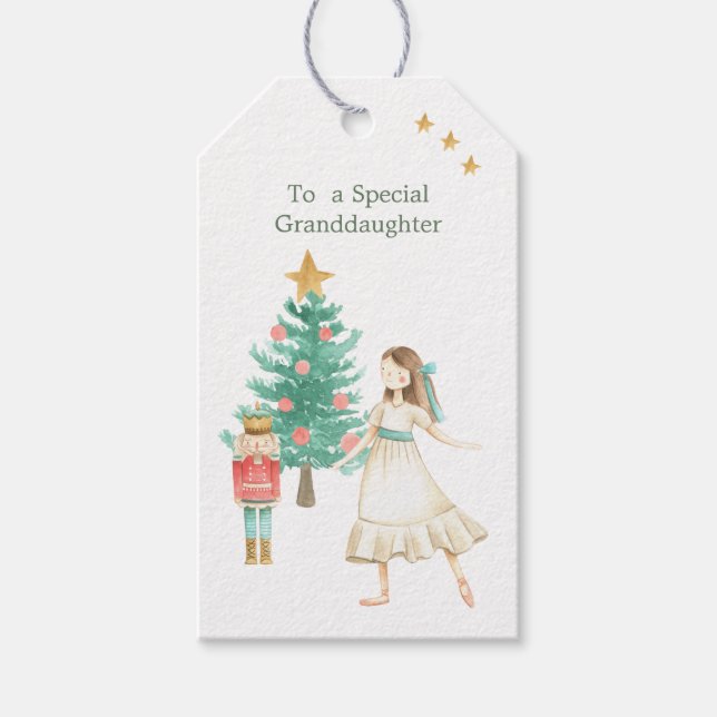 Nutcracker Ballet Bilder Juletiketter Presentetikett (Framsidan)