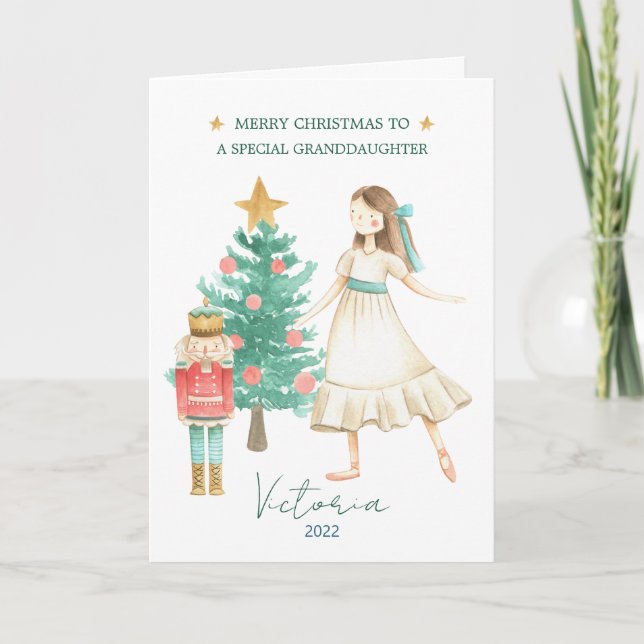 Nutcracker Ballet Bilder Mordotters jul Helgkort (Framsida)