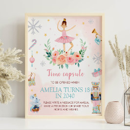 Nutcracker Ballet Birthday Time Capsule-tecken Poster