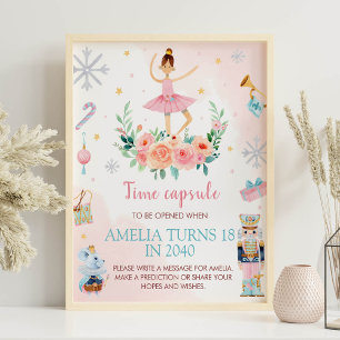 Nutcracker Ballet Birthday Time Capsule-tecken Poster