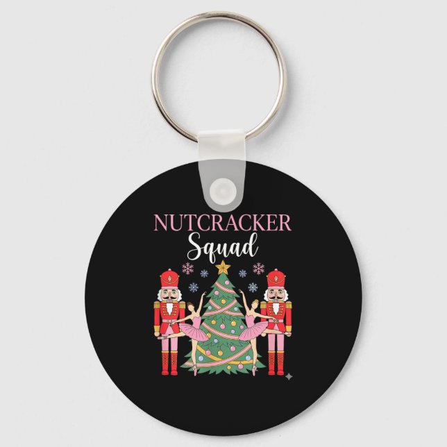 Nutcracker Ballet Christmas Ballerina Nk Dance Squ Nyckelring (Framsida)