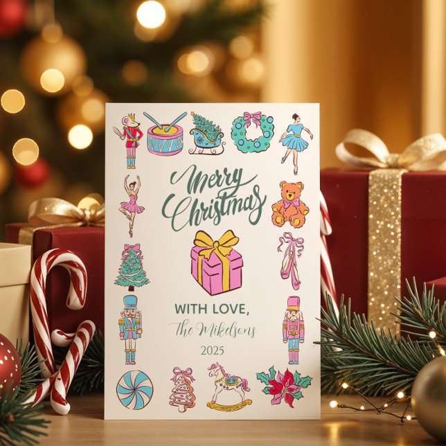 Nutcracker Ballet Christmas Julkort (Skapare uppladdad)
