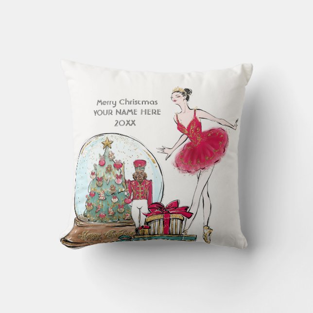 Nutcracker Ballet Dancer Ceramic Ornament Kudde (Framsida)