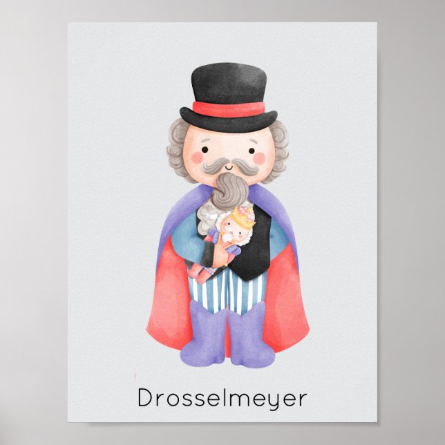 Nutcracker Ballet Drosselmeyer Pastel-jul Poster (Framsidan)
