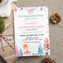 Nutcracker Ballet Fairy Rosa Birthday-inbjudan Inbjudningar