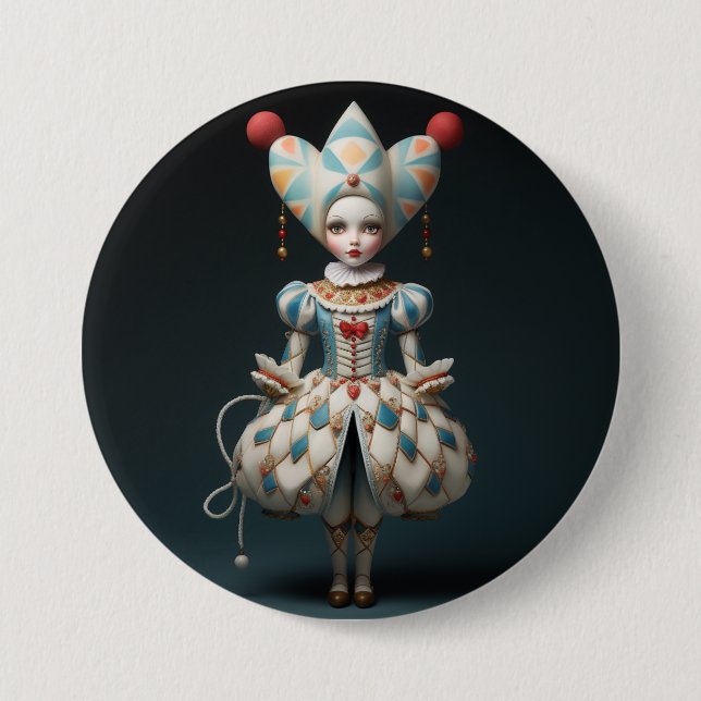 Nutcracker Ballet Fashion-Harlequin Doll Knapp (Framsida)