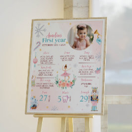 Nutcracker Ballet första födelsedagsedelns milstol Poster