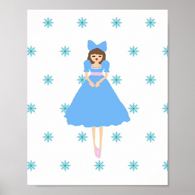 Nutcracker Ballet Illustration Clara Poster (Framsidan)