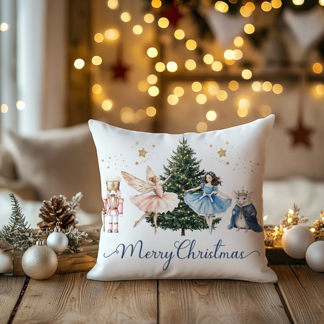 Nutcracker Ballet jul - Festive Helgdag Kudde (Nutcracker ballet traditional christmas throw pillow
)
