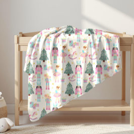 Nutcracker Ballet jul Helgdag Flicka Fleecefilt