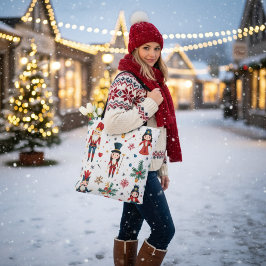 Nutcracker Ballet jul Sårlös Mönster Tygkasse