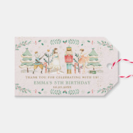 Nutcracker Ballet Juldagen Tack Presentetikett