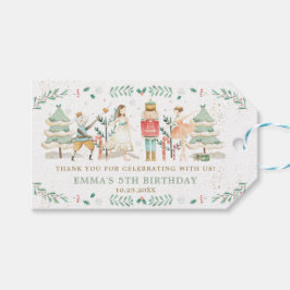 Nutcracker Ballet Juldagen Tack Presentetikett