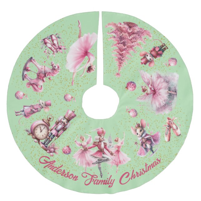 Nutcracker Ballet Julgransmatta Borstad Polyester (Framsidan)