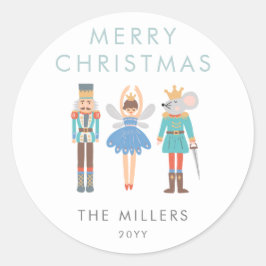 Nutcracker Ballet Minimal Modern Runt Klistermärke