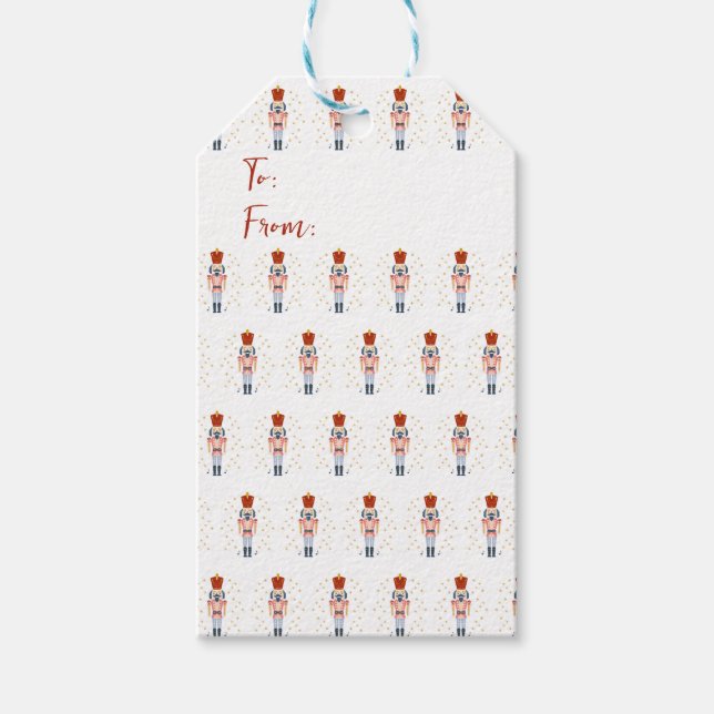 Nutcracker Ballet Music Festive Helgdag Presentetikett (Framsidan)