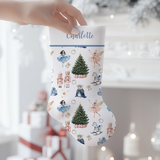 Nutcracker Ballet Nostalgisk  Liten Julstrumpa (Nutcracker Ballet Christmas Stocking)