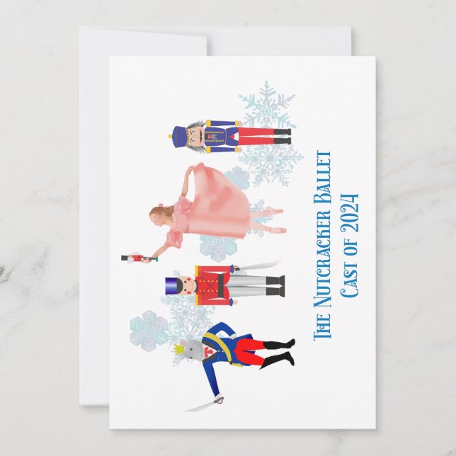 Nutcracker Ballet Notecards Inbjudningar (Framsida)
