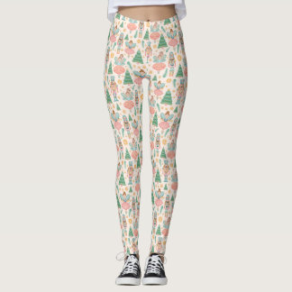 Nutcracker Ballet och Älvor på Cream Background Leggings