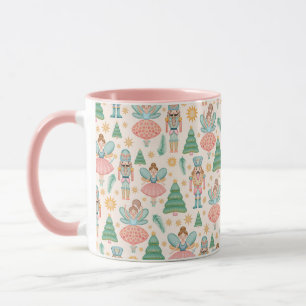 Nutcracker Ballet och Älvor på Cream Background Mugg
