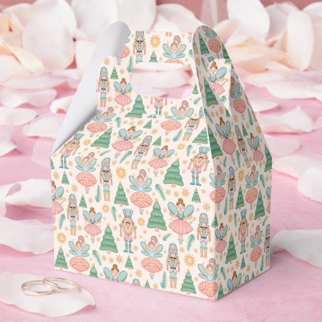 Nutcracker Ballet och Älvor på Cream Background Presentaskar (Bröllop)