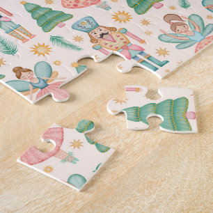 Nutcracker Ballet och Älvor på Cream Background Pussel