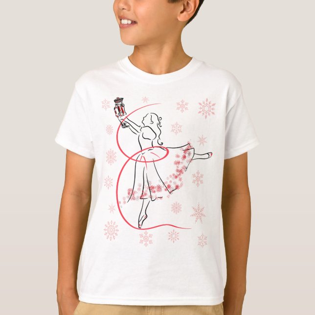 Nutcracker Ballet och Clara-Helgdag T Shirt (Framsida)